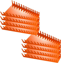 Load image into Gallery viewer, Compact Metal Wrench Organizer for Wall or Drawer - 104 Slots, 8 Orange Racks