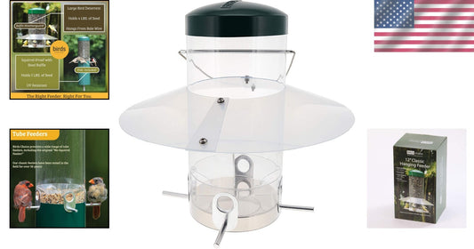 Elegant Weatherproof Bird Feeder with Weatherguard and Durable Aluminum Ports