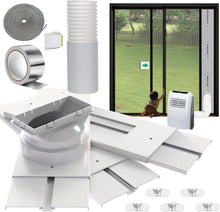 Load image into Gallery viewer, 95" Sliding Door AC Vent Kit with Security Lock &amp; Weather Stripping Solution