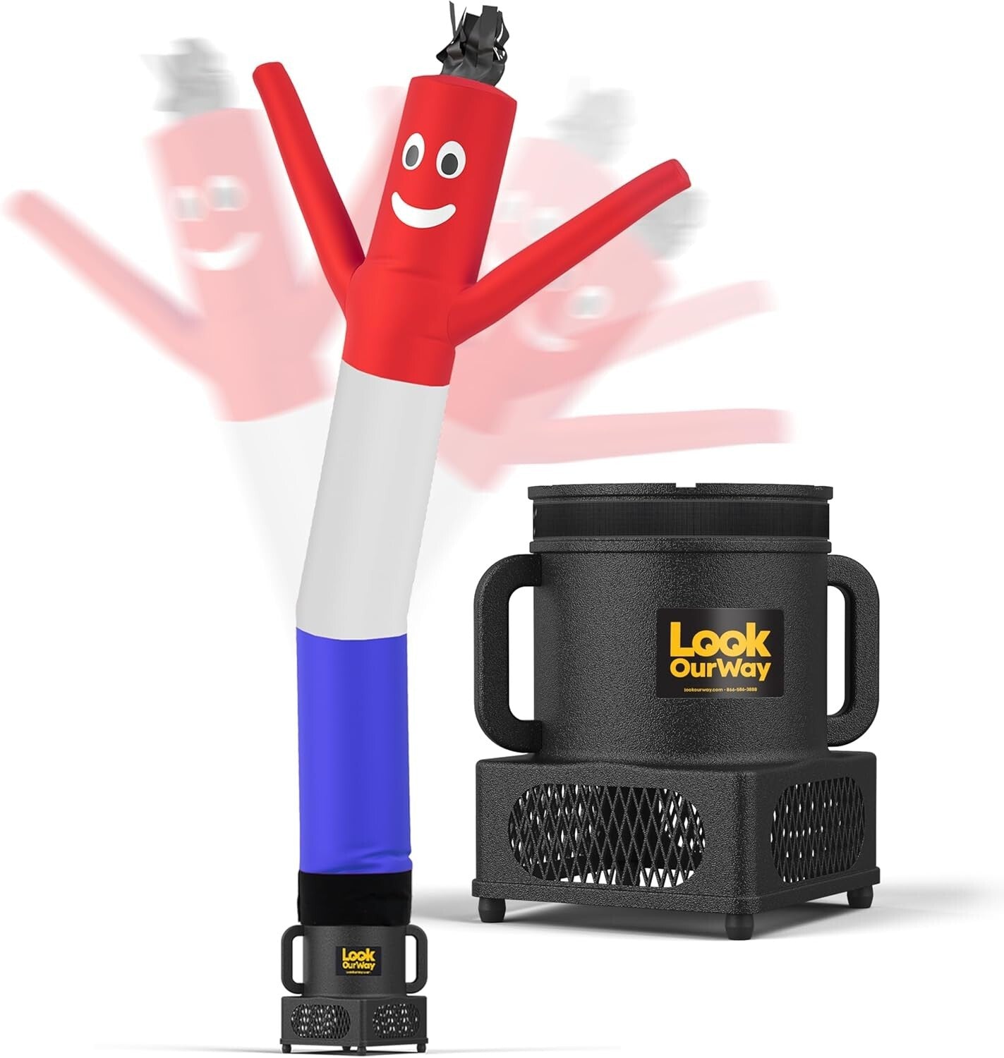 Red/White/Blue Inflatable Tube Guy - 7ft Air Dancer for 4th Of July Celebrations