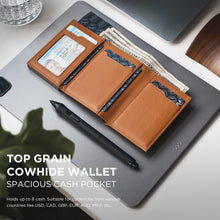 Load image into Gallery viewer, RFID-Blocking Leather Wallet with Pop-Up Card Holder &amp; ID Window for Men
