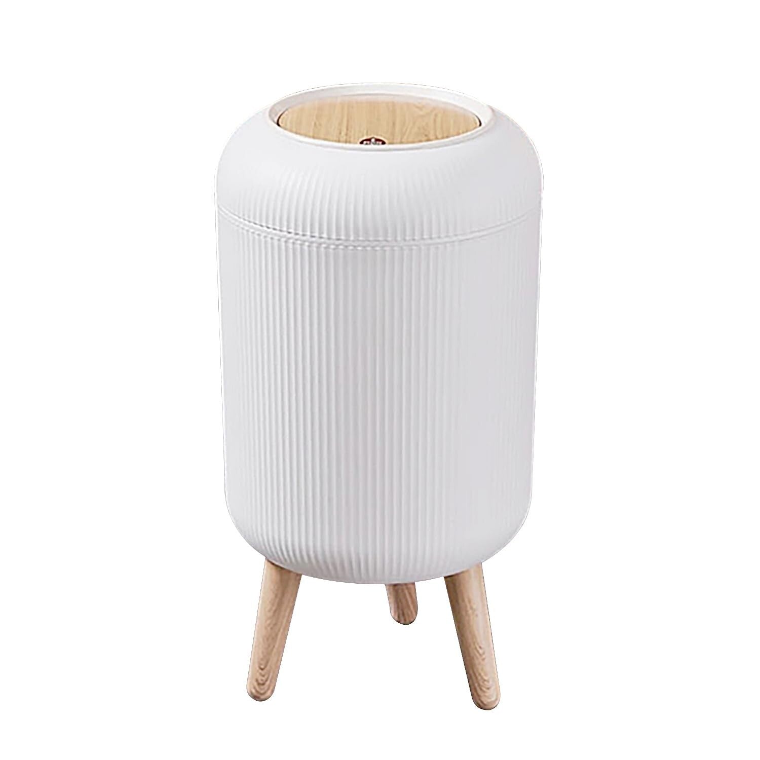 Stylish 10L Round Trash Can with Odor-Proof Lid - Easy Maintenance Solution