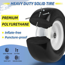 Load image into Gallery viewer, Premium 6 Solid Flat-Free Lawn Mower Tire with Smooth Tread &amp; Easy Install Kit