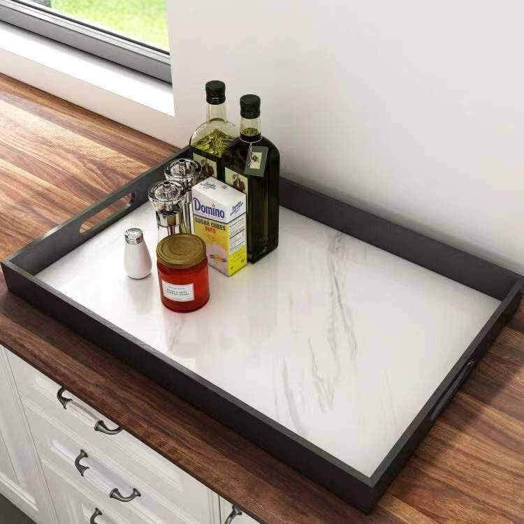 Self-Adhesive Glossy Marble Wallpaper for Kitchen Counter - Easy Renovation