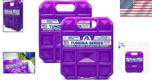 2-Pack Tundra Series 1.5 LB Ice Packs with Vegetable Oil - Perfect for Coolers