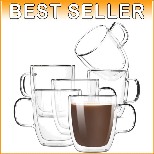 Double-Wall Insulated Coffee Mugs - Set of 6, Perfect for Cozy Coffee Rituals