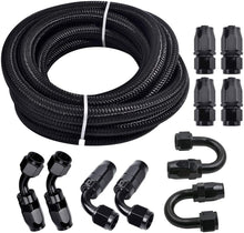 Load image into Gallery viewer, Durable 6AN 20FT Nylon Stainless Steel Braided Fuel Line with 10PCS Fittings