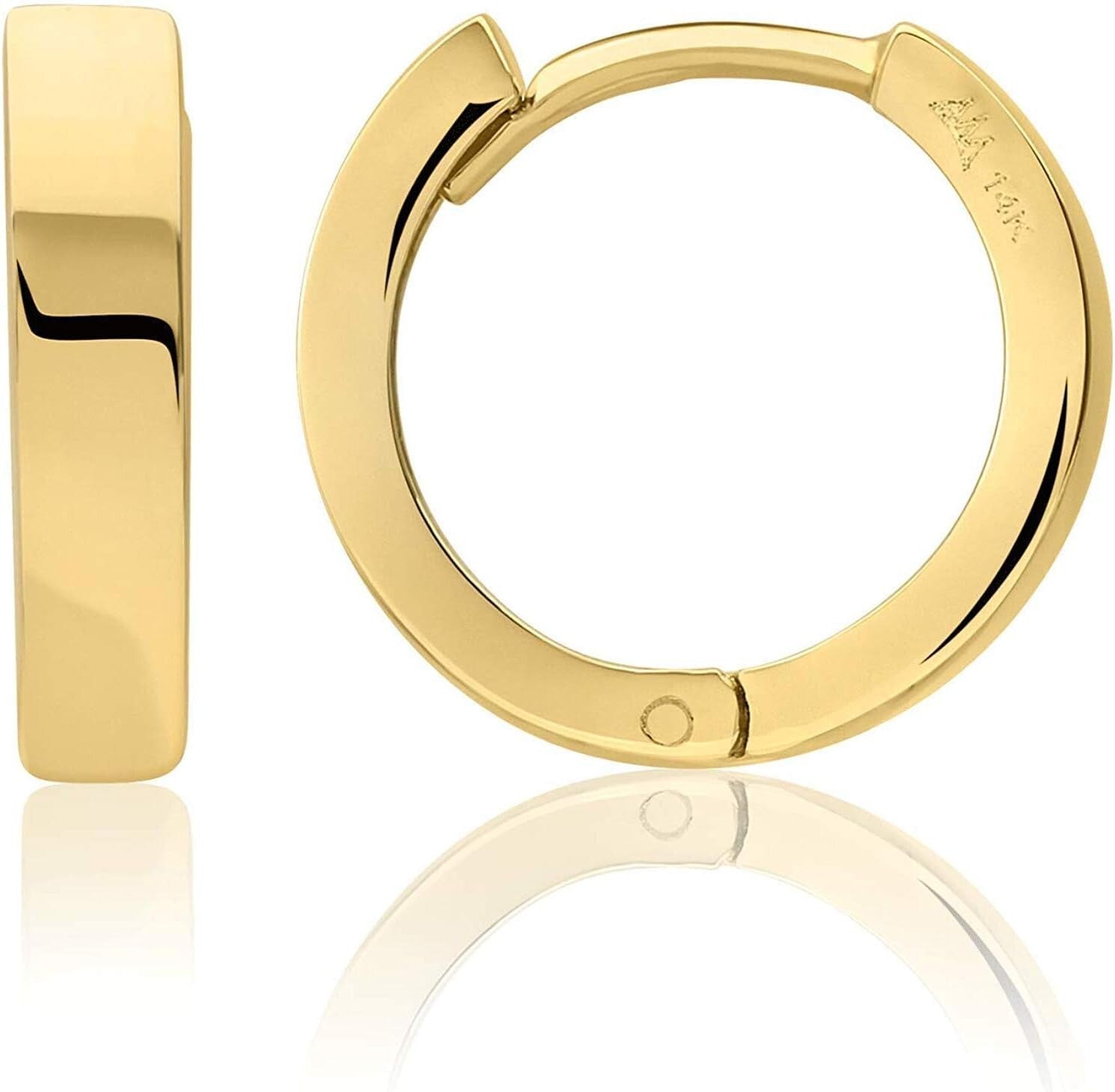 Stunning 14K Gold Huggie Hoop Earrings - Minimalist Style for Everyday Wear