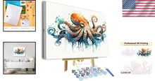 Load image into Gallery viewer, Luxury DIY Acrylic Paint by Number Kit - Framed Octopus Theme for Adults