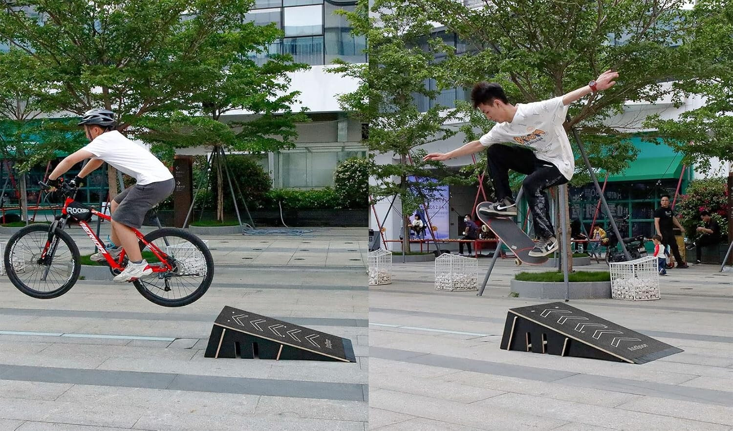 Sturdy Wood Skate Ramp - Multi-Use Design for Scooters, RC Cars, and More!