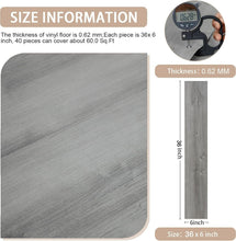 Load image into Gallery viewer, Elevate Your Space with Peel &amp; Stick Vinyl Floor Tiles - 60 Sq.Ft Grey Wood