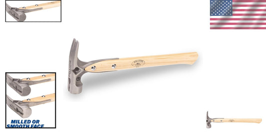 Lightweight 16 oz Titanium Hammer with Milled Face for Versatile Construction