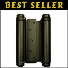 Load image into Gallery viewer, 6-Inch Rust-Resistant Double Action Spring Hinge - Matte Black, 70 lb Capacity