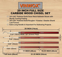 Load image into Gallery viewer, Multi-Function Carbide Tool Set for Wood Lathe - 8PC with Swan Neck Hollowers