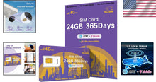 Load image into Gallery viewer, Multi-Size 4G LTE SIM Card for Security Cameras and Mobile Devices - USA Service