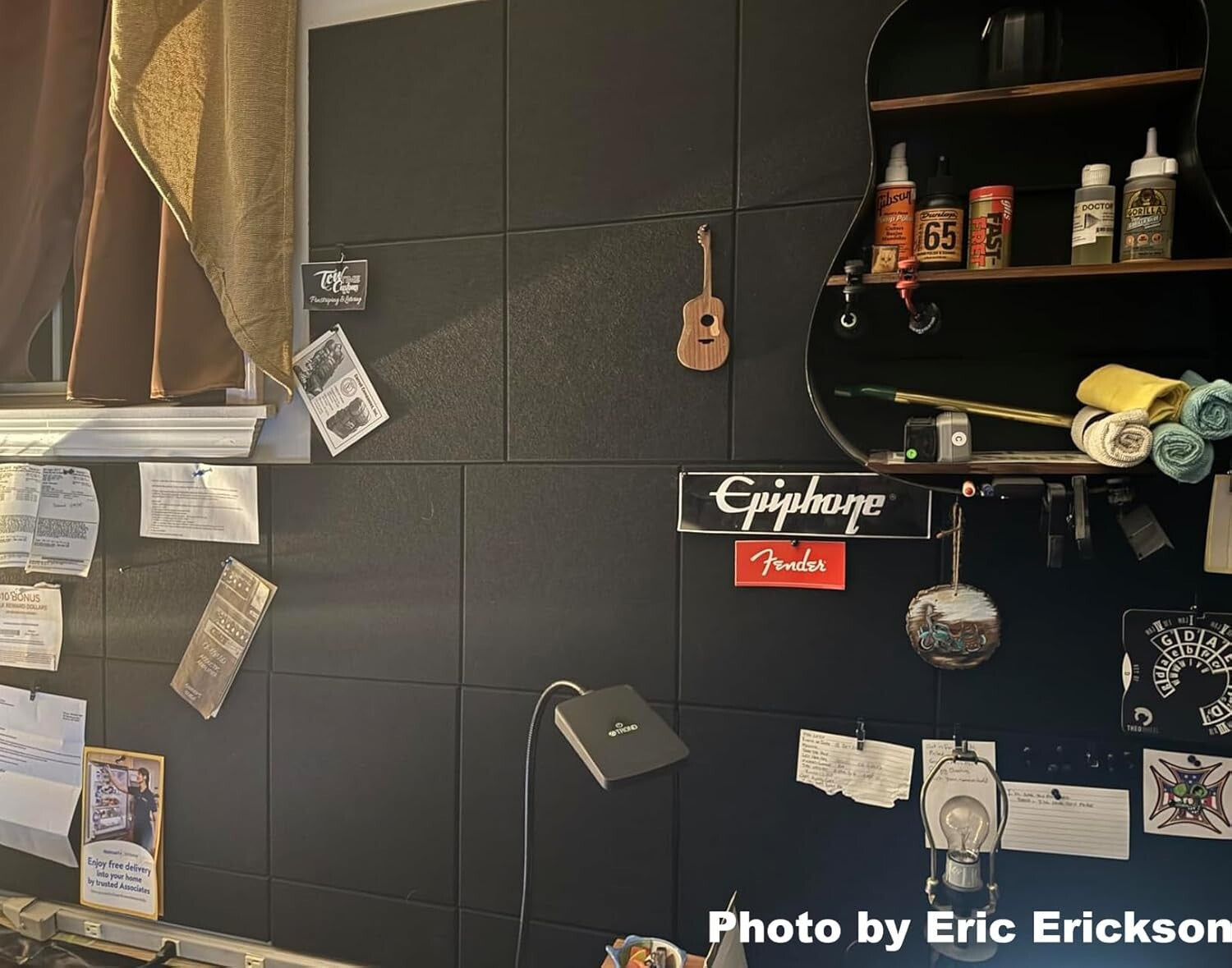 Eco-Friendly Black Cork Board Set – 12 Premium Felt Wall Panels with Adhesive