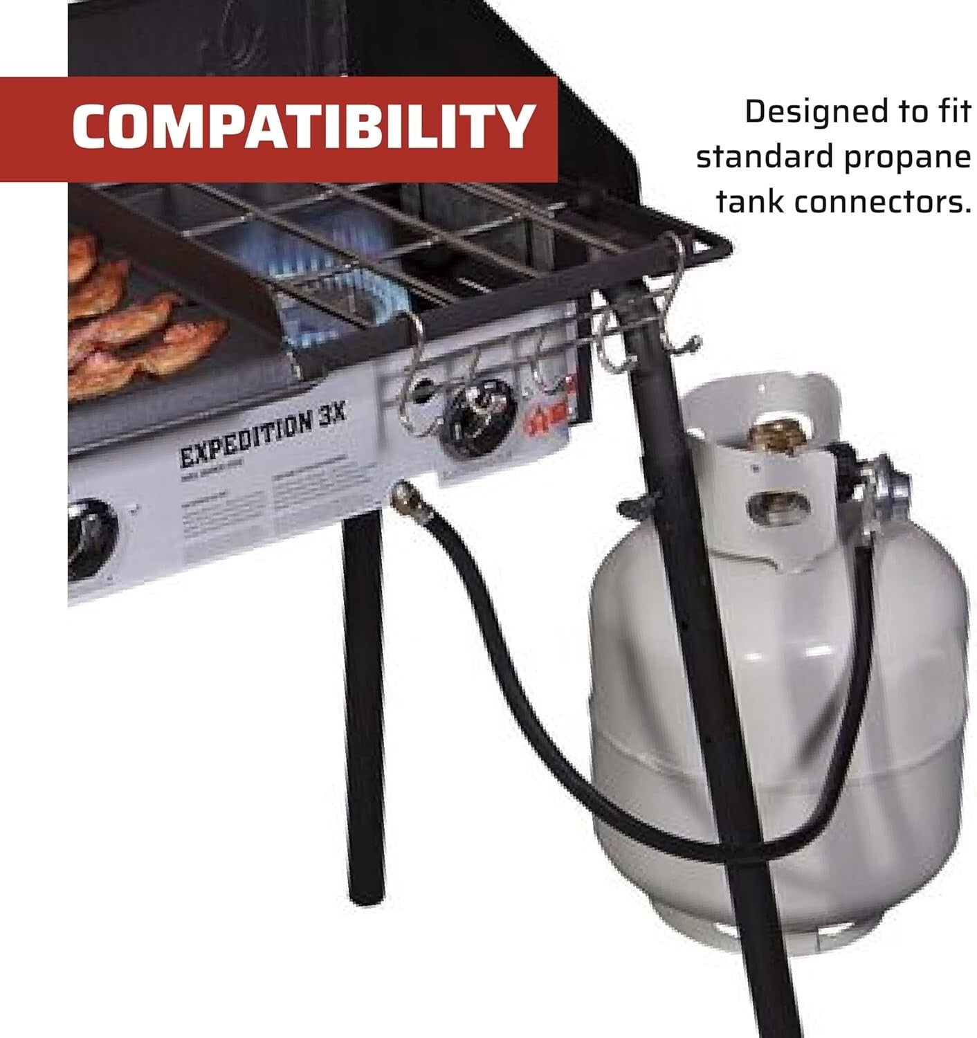 Lightweight Propane Hose with Standard Connector – Ideal for Camping Stoves