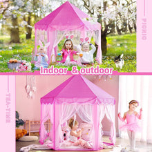Load image into Gallery viewer, Princess Tent Playhouse for Kids – Enchanting Indoor/Outdoor Castle with Lights