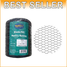 Load image into Gallery viewer, Versatile 12" x 150' Black Chicken Wire with Sturdy Hexagonal Mesh for Fencing