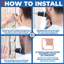 Load image into Gallery viewer, Ultimate Pool Storage Solution – 4 Stainless Steel Hooks for Easy Mounting