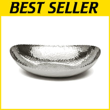 Load image into Gallery viewer, Polished Stainless Steel Hand-Hammered Decorative Bowl - Versatile Home Accent