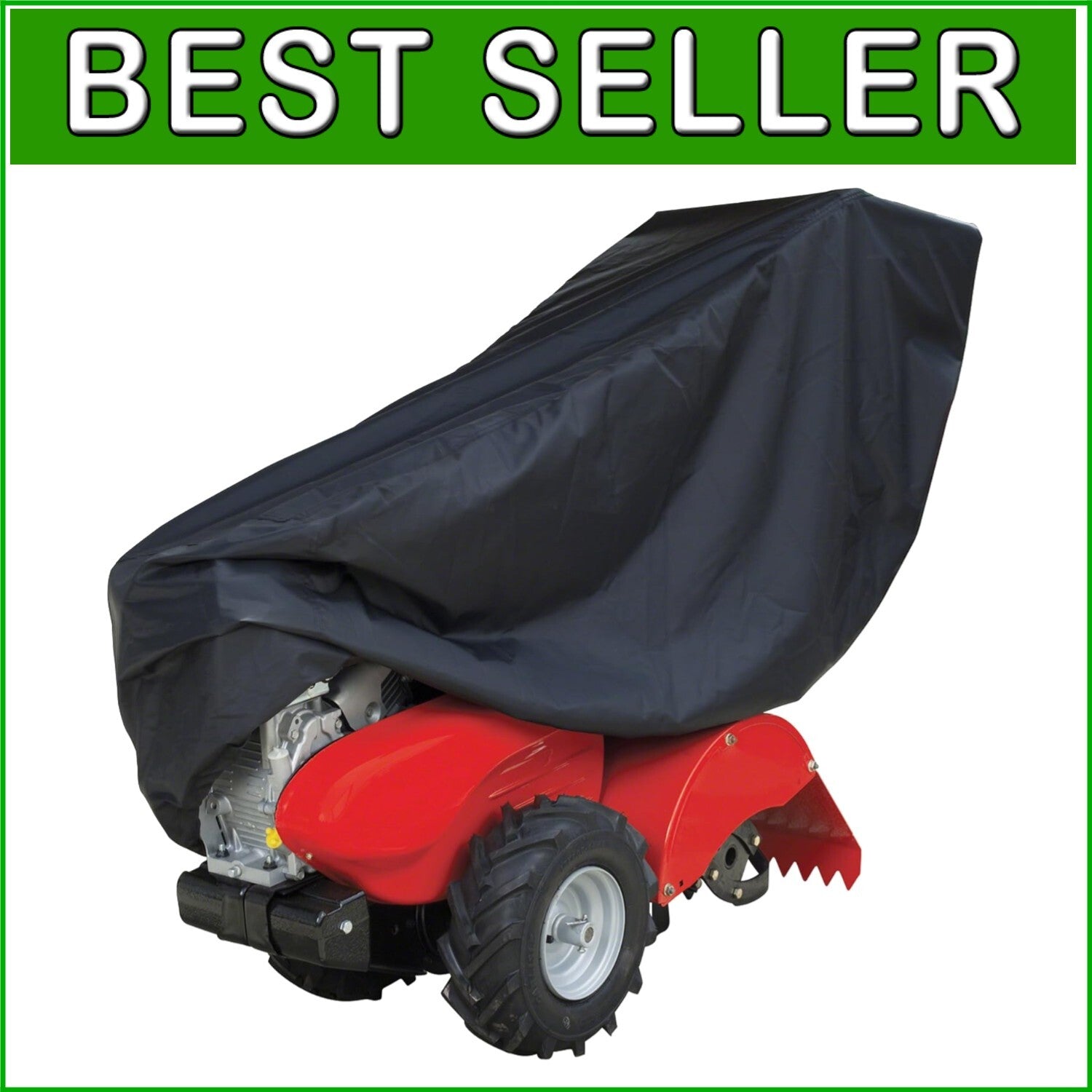Durable Weather Protection Rototiller Cover - Fits Most Models, 47x23x42 inches