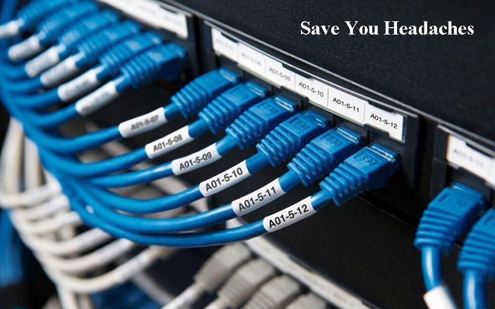 100 Sheets of Heat-Resistant Self-Adhesive Cable Labels – 3200 Total Labels