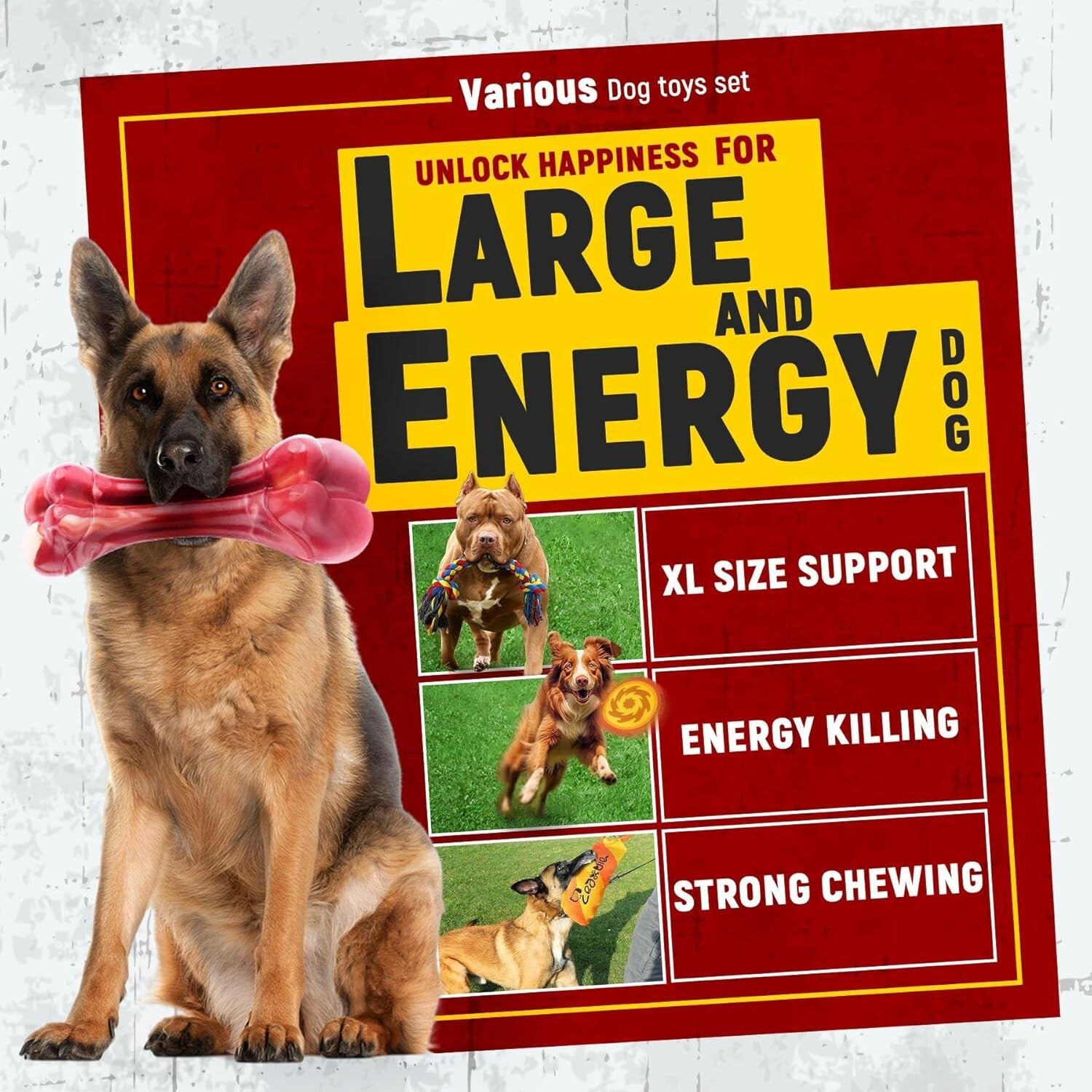 12-Pack Heavy-Duty Dog Chew Toys for Aggressive Chewers - Ultimate Fun Set