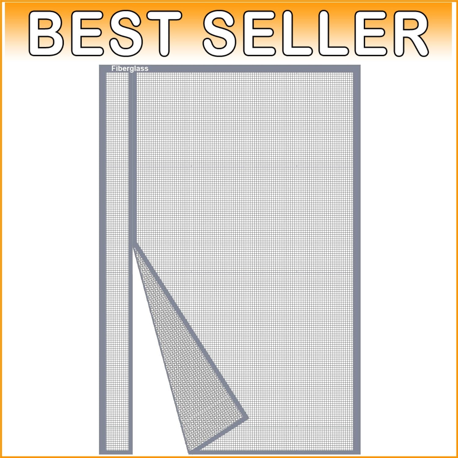 72x96” Grey Magnetic Fiberglass Screen Door - Keep Bugs Out, Invite Fresh Air