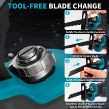 Load image into Gallery viewer, Lightweight 21V Brushless Reciprocating Saw - Cordless for Metal, Wood &amp; PVC