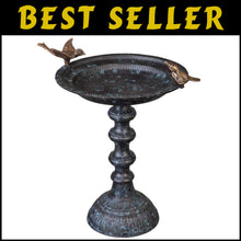 Load image into Gallery viewer, Quality Cast Iron Hummingbird Bath &amp; Feeder - Safe &amp; Elegant Outdoor Decor