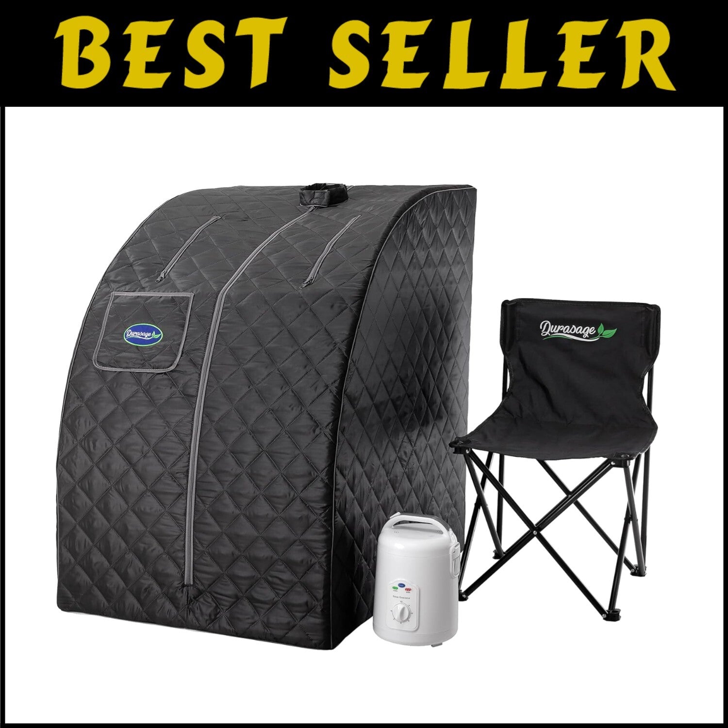 Detoxifying Portable Steam Sauna - Enhanced Comfort with Foldable Chair Included