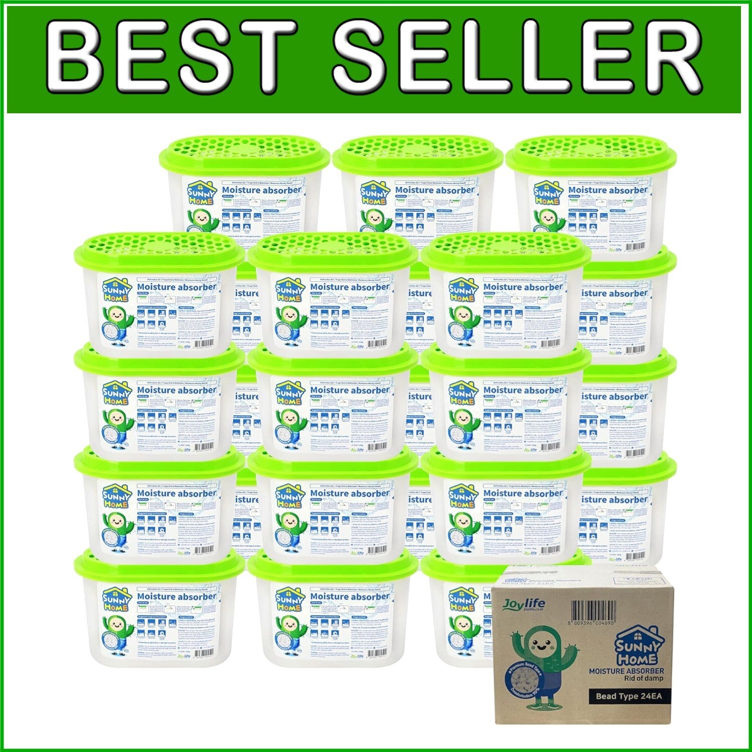 Effective 24-Pack Moisture-Absorbing Beads – Deodorizer for Closets & Bathrooms