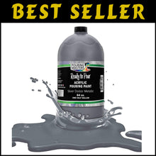 Load image into Gallery viewer, Premium 64 Oz Silver Dollar Metallic Pouring Paint - Effortless Color Creation