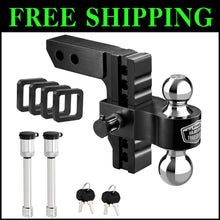 Load image into Gallery viewer, High-Strength 6" Adjustable Tow Hitch for RVs &amp; Trailers - Locking Pin Included