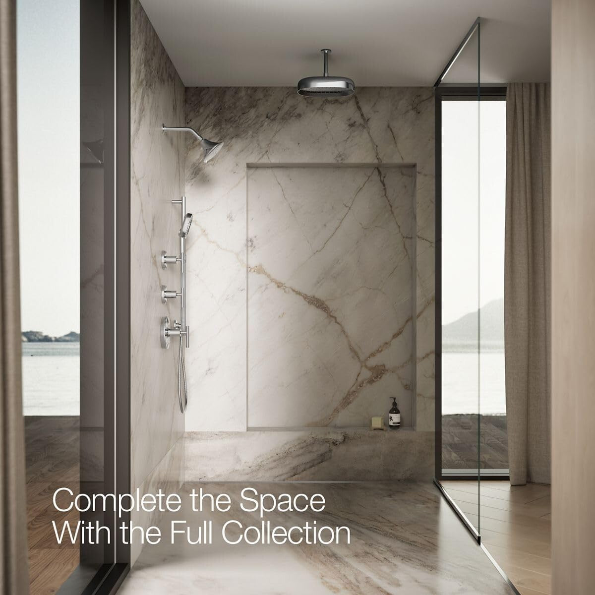 Forte Wall-Mount Showerhead with Katalyst Technology - 2.5 GPM Full Body Spray