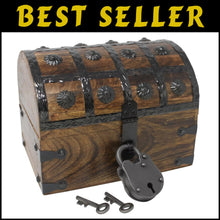 Load image into Gallery viewer, Decorative Pirate Chest with Skeleton Key - Ideal for Imaginative Play &amp; Storage