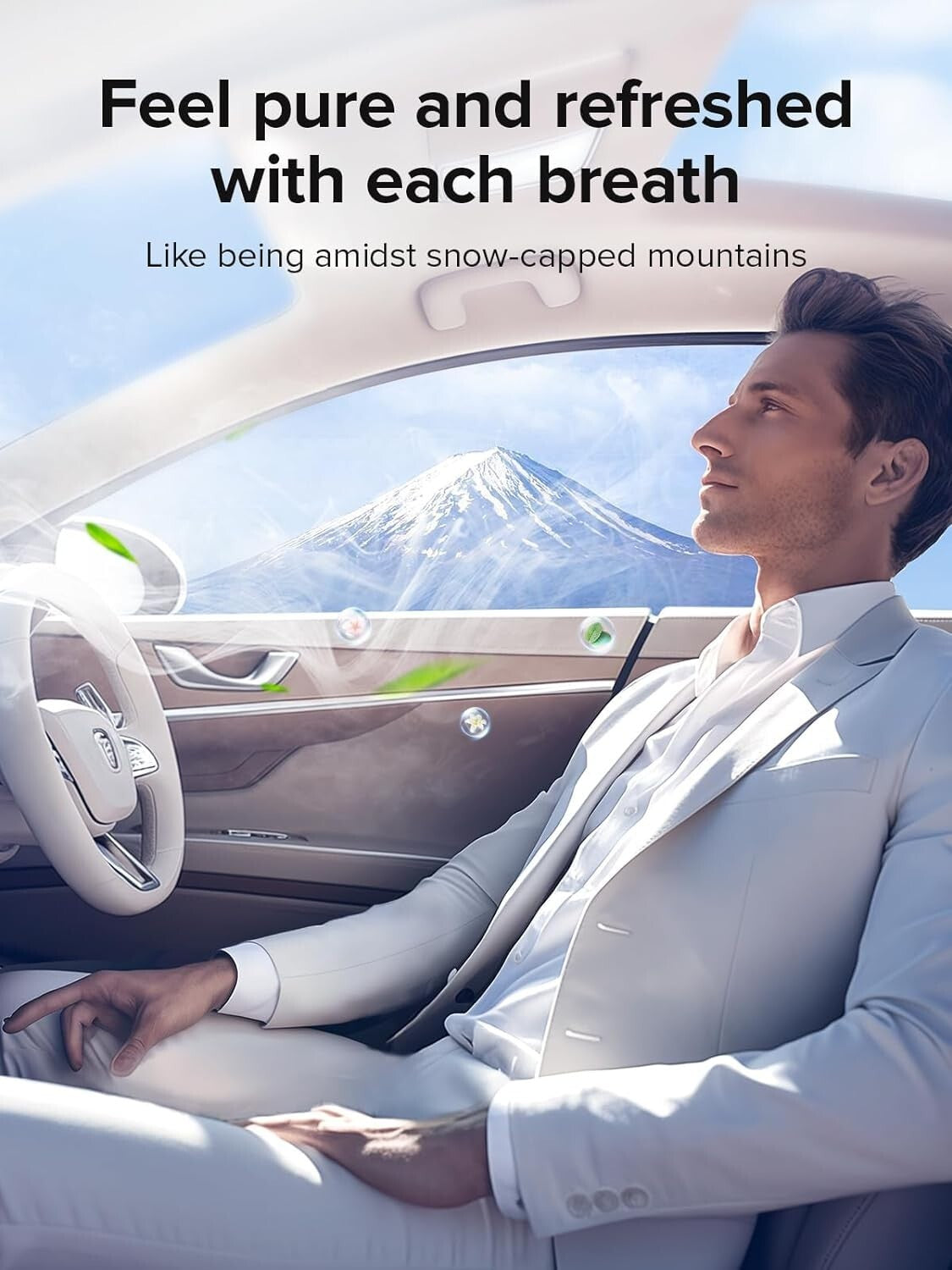 Adjustable Intensity Car Air Fresheners Diffuser - New Car Scent, 4 Months Fresh