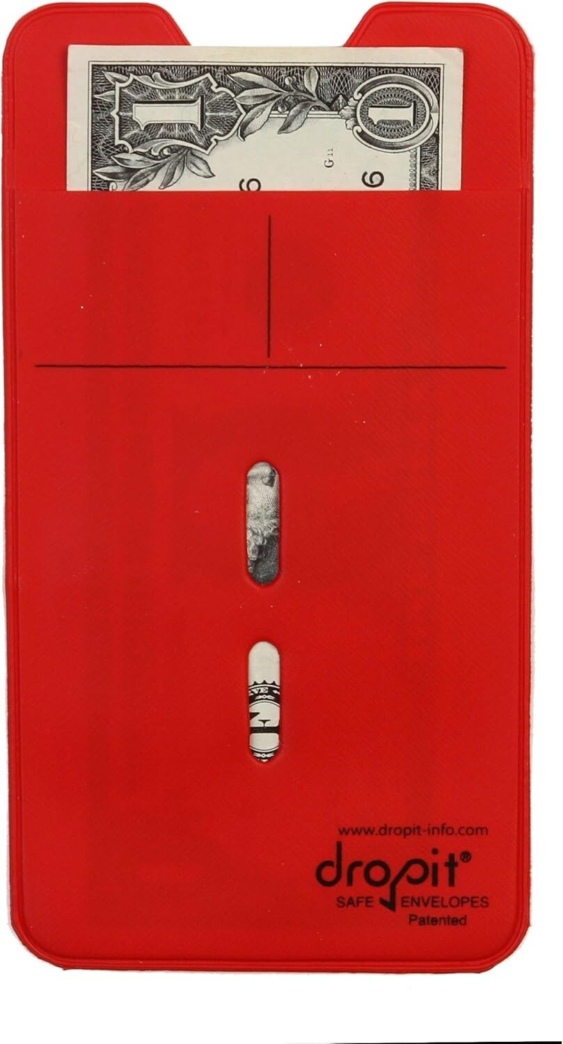 Durable 100-Count Red Vinyl Envelopes for Currency & Document Organization