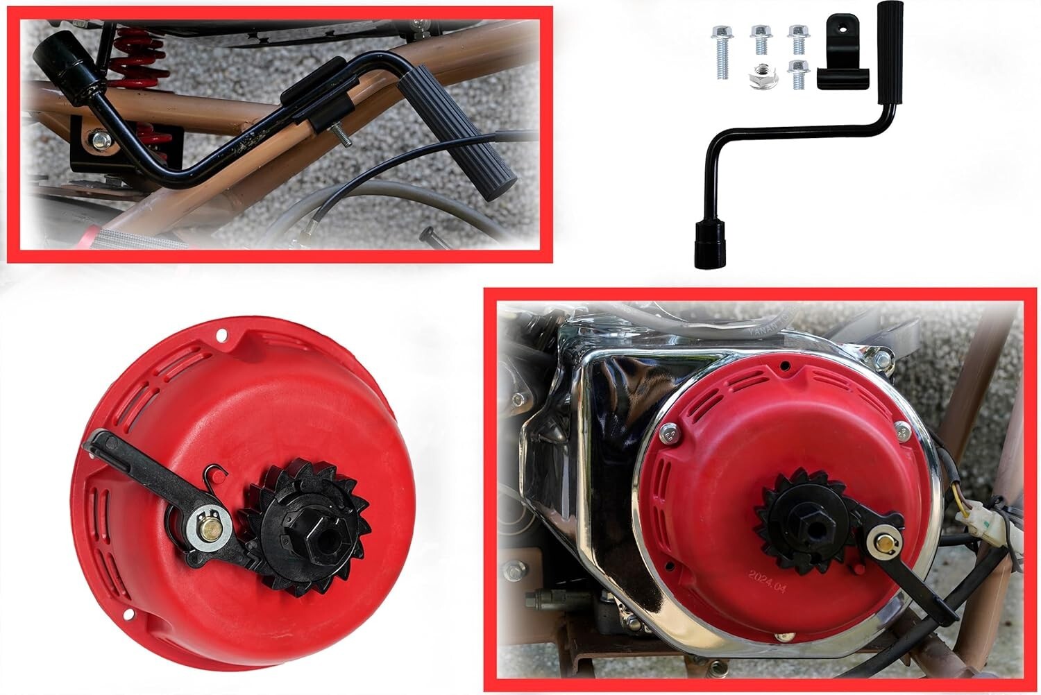 Durable Quick Pull Start Assembly for 196cc Mini Bikes - Safe, Smooth Operation