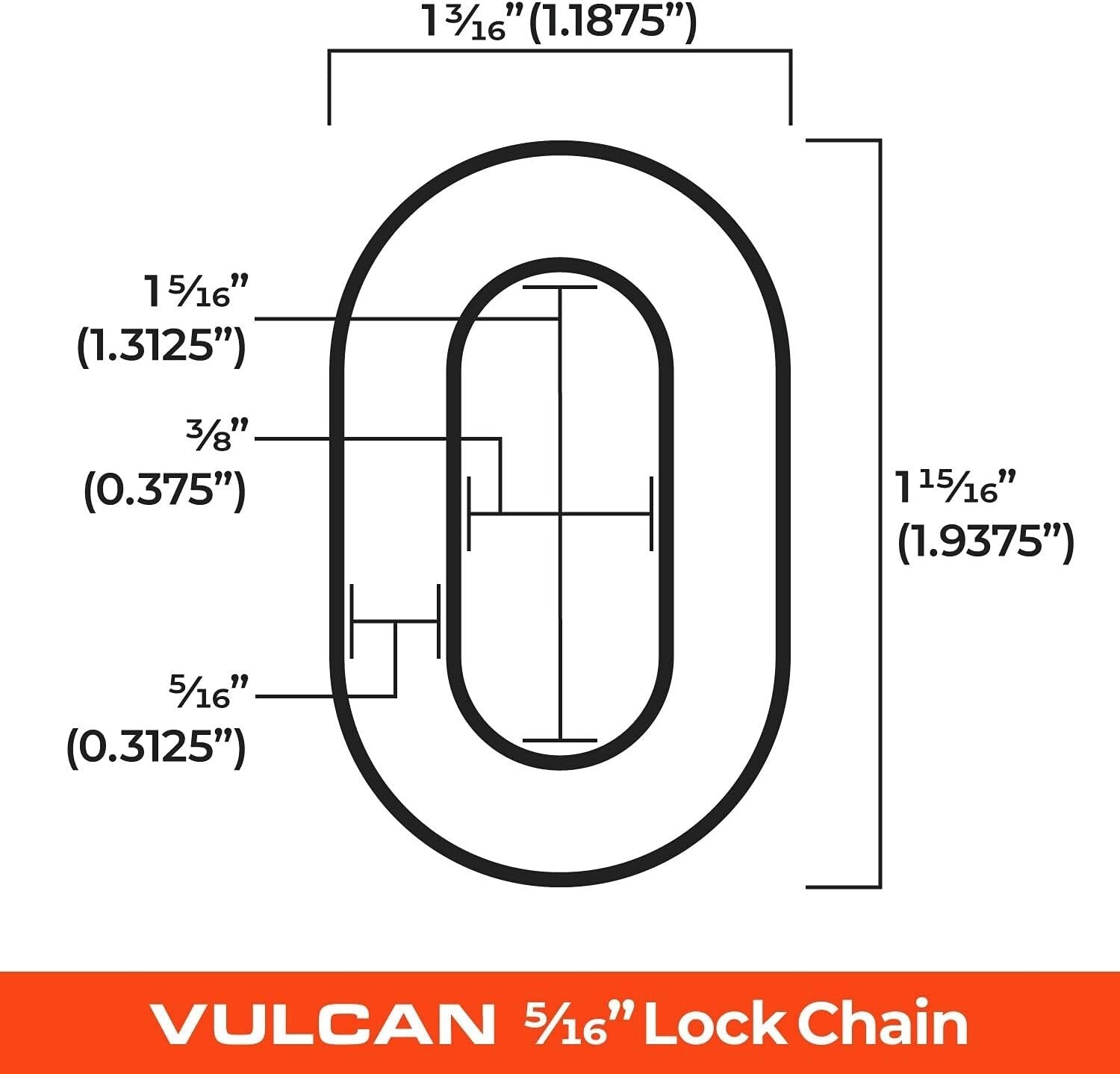 5/16 Inch x 6 Foot Anti-Theft Chain - Ultimate Protection for Motorcycles & More