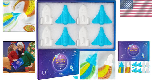 Galactic 8 Pack Bath Bombs - Organic, Colorful Fun for Kids & Toddler Bathing