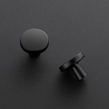Load image into Gallery viewer, Stylish Round Matte Black Kitchen and Bath Cabinet Knobs - 1-1/4 Inch Pack of 40