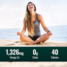 Load image into Gallery viewer, Sustainable Pure Omega 3 Fish Oil - Lab Tested, 1,326 mg EPA/DHA - 16 Oz Glass