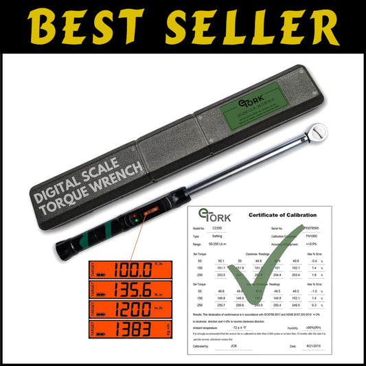Professional Digital Torque Wrench - 1/2" Drive with Multiple Measurement Units