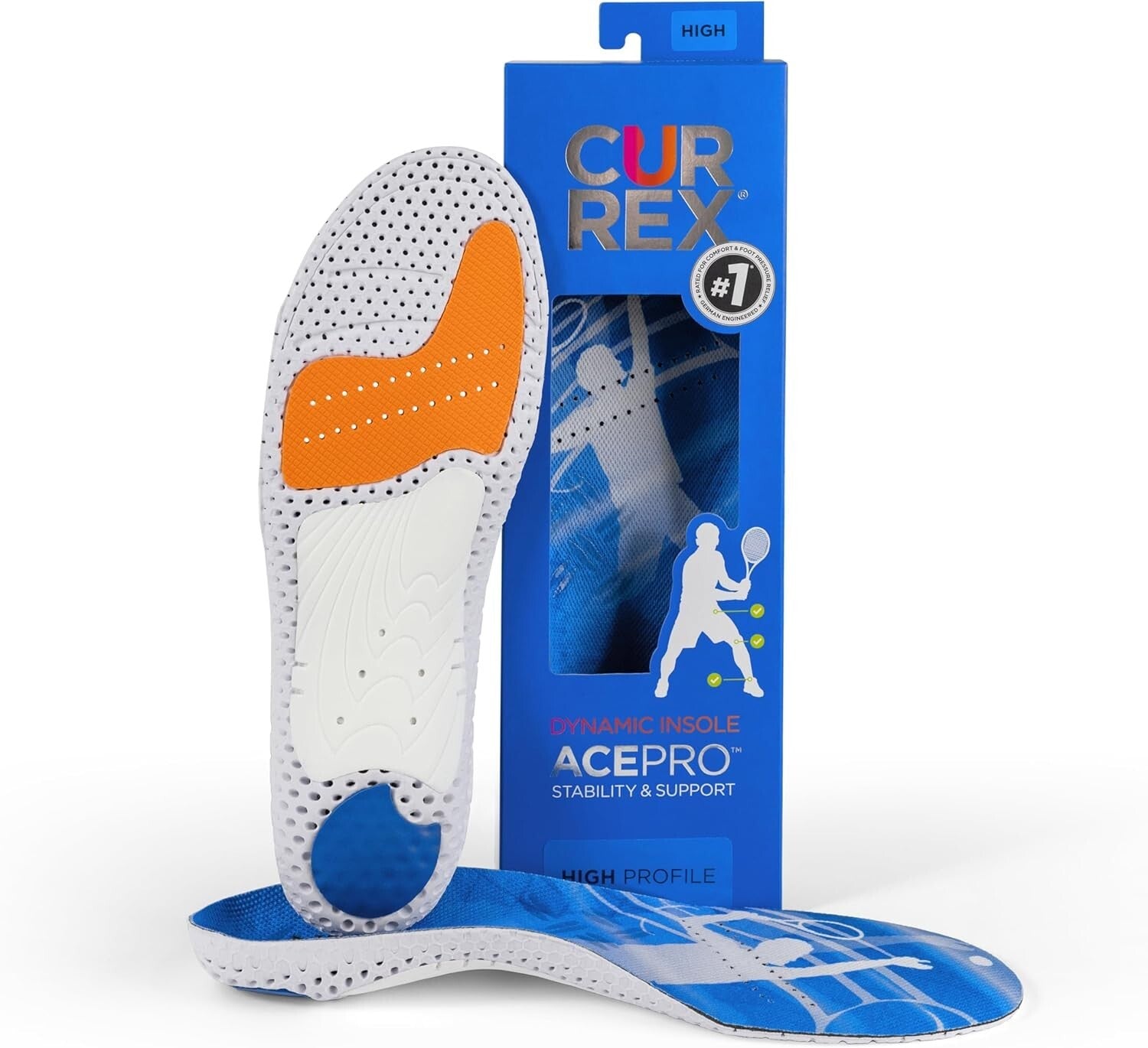 Arch Support Insoles: AcePro Super Grip for Enhanced Agility in Sports - 2XL