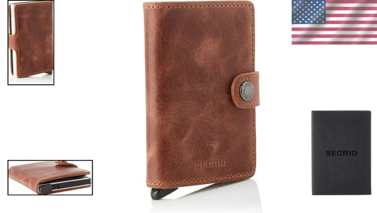 Chic Black Vintage Women's Card Case with Bill Compartment - Lightweight Design