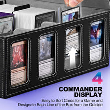 Load image into Gallery viewer, Durable Trading Card Case with Removable Lid and 24 Dividers - Perfect for MTG