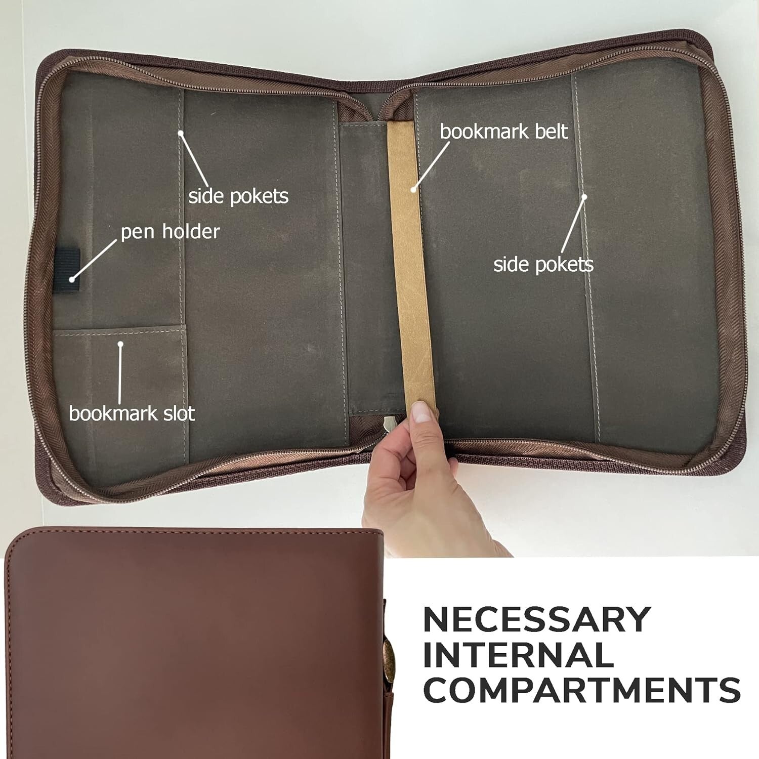 Extra Large Faux Leather Bible Carrying Case for Men & Women – Elegant & Durable
