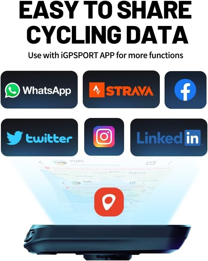 2.6 Inch Wireless GPS Cycling Computer with Auto Functions & Long Battery Life